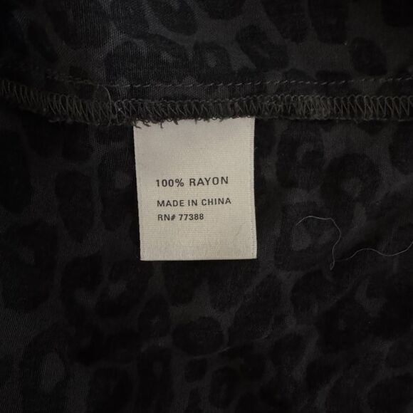 Eliot by Madewell | Gray & Black Rayon Leopard Animal Print Mini Party Dress, 8 - Picture 6 of 11